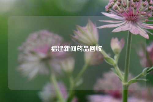 福建新闻药品回收