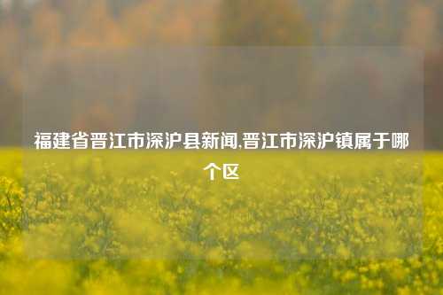 福建省晋江市深沪县新闻,晋江市深沪镇属于哪个区