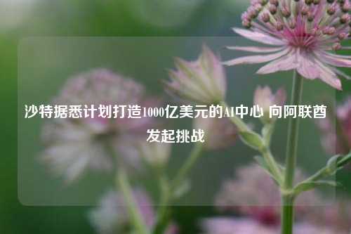 沙特据悉计划打造1000亿美元的AI中心 向阿联酋发起挑战