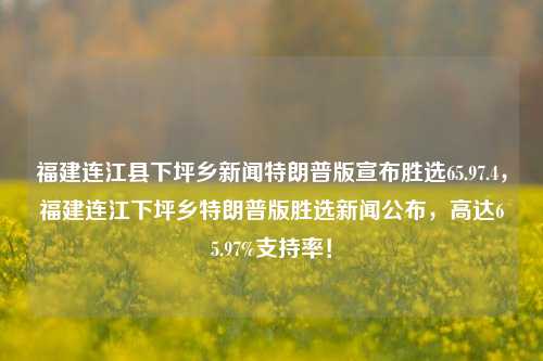 福建连江县下坪乡新闻特朗普版宣布胜选65.97.4，福建连江下坪乡特朗普版胜选新闻公布，高达65.97%支持率！，福建连江下坪乡特朗普版胜选公告，高达65.97%支持率喜人爆发！