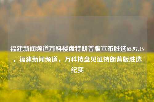 福建新闻频道万科楼盘特朗普版宣布胜选65.97.15，福建新闻频道，万科楼盘见证特朗普版胜选纪实，福建新闻频道，万科楼盘见证特朗普版胜选纪实——65.97.15的胜利时刻