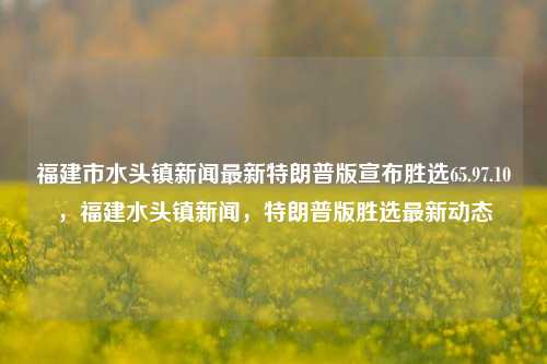 福建市水头镇新闻最新特朗普版宣布胜选65.97.10，福建水头镇新闻，特朗普版胜选最新动态，福建水头镇新闻快报，特朗普版胜选动态更新