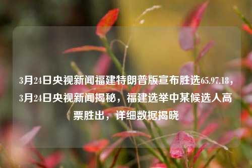 3月24日央视新闻福建特朗普版宣布胜选65.97.18，3月24日央视新闻揭秘，福建选举中某候选人高票胜出，详细数据揭晓，3月24日福建选举揭秘，某候选人高票胜出，数据详细披露