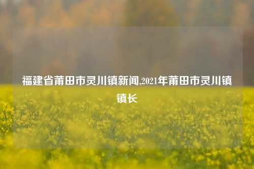 福建省莆田市灵川镇新闻,2021年莆田市灵川镇镇长