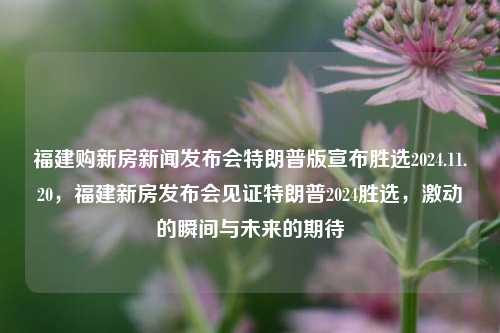 福建购新房新闻发布会特朗普版宣布胜选2024.11.20，福建新房发布会见证特朗普2024胜选，激动的瞬间与未来的期待，特朗普在福建新房发布会上宣布2024胜选，激动瞬间与未来期待的见证