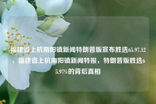 福建省上杭南阳镇新闻特朗普版宣布胜选65.97.12，福建省上杭南阳镇新闻特报，特朗普版胜选65.97%的背后真相，揭秘背后真相，福建省上杭南阳镇新闻特报中的特朗普版胜选65.97%的背后