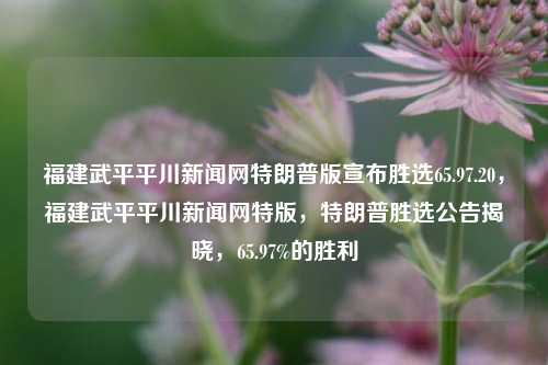 福建武平平川新闻网特朗普版宣布胜选65.97.20，福建武平平川新闻网特版，特朗普胜选公告揭晓，65.97%的胜利，福建武平平川新闻网特别版发布，特朗普胜利声远播，选票达到65.97%