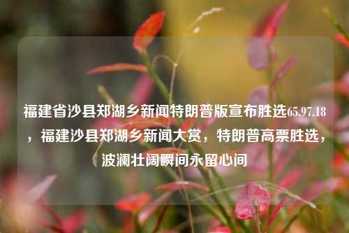 福建省沙县郑湖乡新闻特朗普版宣布胜选65.97.18，福建沙县郑湖乡新闻大赏，特朗普高票胜选，波澜壮阔瞬间永留心间，沙县郑湖乡新闻特报，特朗普高票胜选，历史瞬间铭记于心