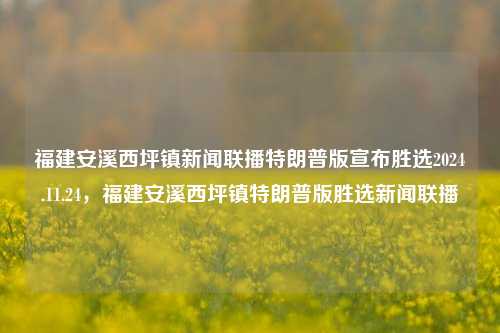 福建安溪西坪镇新闻联播特朗普版宣布胜选2024.11.24，福建安溪西坪镇特朗普版胜选新闻联播，福建安溪西坪镇新闻联播，特朗普版胜选公告发布