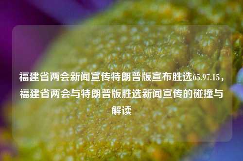 福建省两会新闻宣传特朗普版宣布胜选65.97.15，福建省两会与特朗普版胜选新闻宣传的碰撞与解读，福建两会与特朗普版胜选新闻，交织与解读