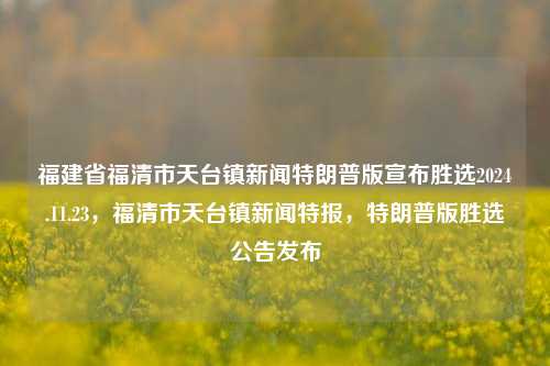 福建省福清市天台镇新闻特朗普版宣布胜选2024.11.23，福清市天台镇新闻特报，特朗普版胜选公告发布，福清市天台镇新闻特报，特朗普版胜选公告正式发布