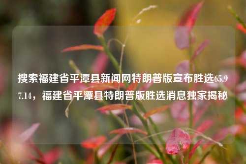 搜索福建省平潭县新闻网特朗普版宣布胜选65.97.14，福建省平潭县特朗普版胜选消息独家揭秘，特朗普胜选纪实，福交织前的实质渊赆（印宋挚同，报世人看）