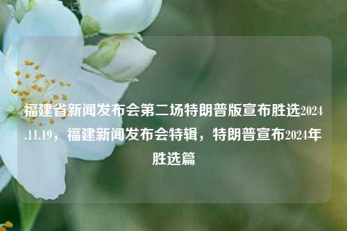 福建省新闻发布会第二场特朗普版宣布胜选2024.11.19，福建新闻发布会特辑，特朗普宣布2024年胜选篇，福建新闻发布会特辑，特朗普宣布2024年胜选篇