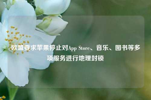 欧盟要求苹果停止对App Store、音乐、图书等多项服务进行地理封锁