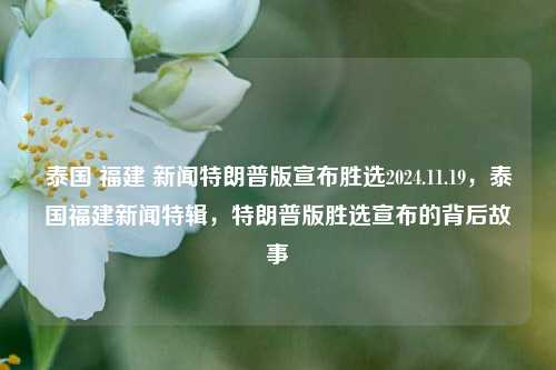 泰国 福建 新闻特朗普版宣布胜选2024.11.19，泰国福建新闻特辑，特朗普版胜选宣布的背后故事，特朗普版胜选宣布背后的故事，泰国福建新闻特辑