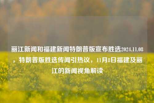 丽江新闻和福建新闻特朗普版宣布胜选2024.11.08，特朗普版胜选传闻引热议，11月8日福建及丽江的新闻视角解读，特朗普版胜选传闻引热议，11月8日丽江与福建新闻视角解读