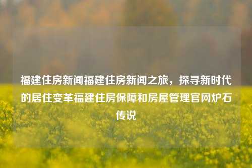 福建住房新闻福建住房新闻之旅，探寻新时代的居住变革福建住房保障和房屋管理官网炉石传说