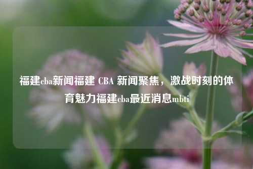 福建cba新闻福建 CBA 新闻聚焦，激战时刻的体育魅力福建cba最近消息mbti