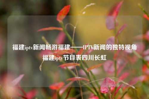 福建iptv新闻畅游福建——IPTV新闻的独特视角福建iptv节目表四川长虹